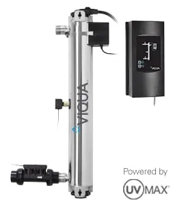 <table>
<tbody>
<tr>
<td>Flow Rates</td>
<td> </td>
<td> </td>
</tr>
<tr>
<td> </td>
<td>40mJ/cm<sup>2</sup></td>
<td>20 GPM (76 lpm) (4.5 m<sup>3</sup>/hr)</td>
</tr>
<tr>
<td>Specifications</td>
<td> </td>
<td> </td>
</tr>
<tr>
<td> </td>
<td>Dimensions</td>
<td>31″ x 4″ (78 cm x 10 cm)</td>
</tr>
<tr>
<td> </td>
<td>Shipping Weight lbs (kg)</td>
<td>28 lbs (12.7 kg)</td>
</tr>
<tr>
<td> </td>
<td>Connection Size</td>
<td>1 1/4″ MNPT x 1″ FNPT COMBO</td>
</tr>
<tr>
<td> </td>
<td>Power Consumption</td>
<td>160W</td>
</tr>
</tbody>
</table>