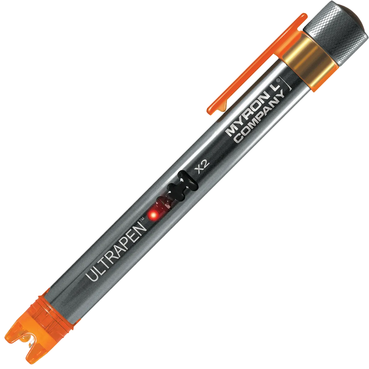 <h3><strong>ULTRAPENx2™ PTBT4 Specifications:</strong></h3>
<table>
<tbody>
<tr>
<td>System Requirements:</td>
<td>Myron L<sup>®</sup> Company PTBTX2TM App: Apple iOS 10.0 or later; Android OS 7.0 or later.</td>
</tr>
<tr>
<td>FC<sup>E</sup> ™ Free Chlorine Range:</td>
<td>0 – 10.0 ppm</td>
</tr>
<tr>
<td>FC<sup>E</sup> ™ Free Chlorine Accuracy:</td>
<td>< 5.00 ppm: ± 0.3 ppm; ≥ 5.00 ppm: ± 0.5 ppm</td>
</tr>
<tr>
<td>FC<sup>E</sup> ™ Free Chlorine Resolution:</td>
<td>0.01 ppm</td>
</tr>
<tr>
<td>Temperature Range:</td>
<td>0 – 71°C / 32 – 160°F</td>
</tr>
<tr>
<td>Temperature Accuracy:</td>
<td>± 0.1ºC</td>
</tr>
<tr>
<td>Temperature Resolution:</td>
<td>0.1ºC / 0.1ºF</td>
</tr>
<tr>
<td>Power Consumption:</td>
<td>Active Mode 30-140 mA Sleep Mode 2 µA</td>
</tr>
<tr>
<td>Temperature Compensation: </td>
<td>pH: Automatic to 25ºC
<p> </p>
<p>ORP: Automatic In Calibration Mode From 15ºC to 30ºC</p>
</td>
</tr>
<tr>
<td>Physical Dimensions: </td>
<td>17,15 cm L x 1,59 cm D or 6.75 in. L x .625 in. D</td>
</tr>
<tr>
<td>Weight: </td>
<td>50.4 g / 1.78 oz. (without soaker cap and lanyard)</td>
</tr>
<tr>
<td>Case Material:</td>
<td>Anodized Aircraft Aluminum with Protective Coating</td>
</tr>
<tr>
<td>Battery Type: </td>
<td>One N type, Alkaline, 1.5 V</td>
</tr>
<tr>
<td>Calibration Standard Solutions: </td>
<td>PH4, PH7, PH10, ORP80, ORP260, ORP470</td>
</tr>
<tr>
<td>Operating/Storage Temperature: </td>
<td>0 – 55ºC / 32 – 131ºF</td>
</tr>
<tr>
<td>Enclosure Ratings: </td>
<td>IP67 and NEMA6</td>
</tr>
<tr>
<td>EN61236-1: 2006 – Annex A: 2008;</td>
<td>Electrostatic discharge to case of instrument may cause PTBT4 to spontaneously power ON. In this case, the PTBT4 will power OFF after several seconds.</td>
</tr>
</tbody>
</table>