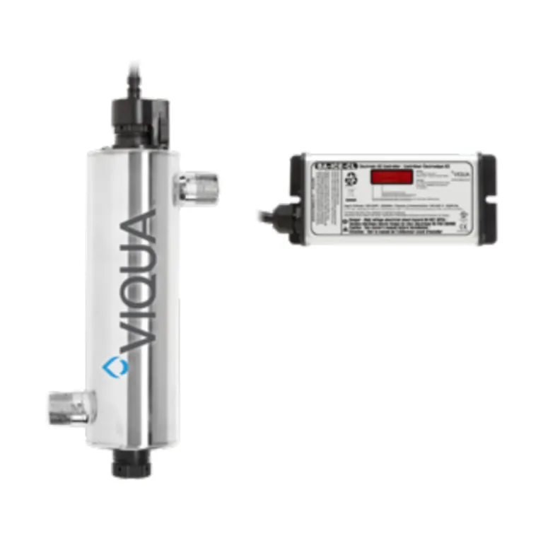 <table id="tablepress-97" class="tablepress tablepress-id-97 small-table">
<tbody class="row-hover">
<tr class="row-1 odd">
<td class="column-1">Flow Rate (30mJ/cm2)</td>
<td class="column-2">9 GPM</td>
</tr>
<tr class="row-2 even">
<td class="column-1">Connection</td>
<td class="column-2">¾” -1″ MNPT</td>
</tr>
<tr class="row-3 odd">
<td class="column-1">Lamp</td>
<td class="column-2"><strong>S200RL-HO</strong></td>
</tr>
<tr class="row-4 even">
<td class="column-1">Quartz</td>
<td class="column-2"><strong>QSO-200</strong></td>
</tr>
<tr class="row-5 odd">
<td class="column-1">Controller</td>
<td class="column-2"><strong>BA-ICE-CL</strong></td>
</tr>
<tr class="row-6 even">
<td class="column-1">Chamber</td>
<td class="column-2">304 SS</td>
</tr>
<tr class="row-7 odd">
<td class="column-1">Dimensions</td>
<td class="column-2">17.75″ x 3.5″</td>
</tr>
<tr class="row-8 even">
<td class="column-1">Weight</td>
<td class="column-2">12 lbs.</td>
</tr>
<tr class="row-9 odd">
<td class="column-1">Power consumption</td>
<td class="column-2">35 W</td>
</tr>
<tr class="row-10 even">
<td class="column-1">Power supply</td>
<td class="column-2">120-240V 50/60Hz</td>
</tr>
</tbody>
</table>
