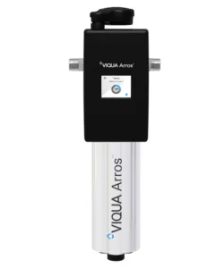 <div>Whole Home UV Water Treatment System</div>
<div>
<p>Part Number: ARROS15<br>Ideal For: Bacteria</p>
<table>
<tbody>
<tr>
<td>Connection Size</td>
<td>Combo Port: 1 in. MNPT, 3/4 in. FNPT</td>
</tr>
<tr>
<td>Dimensions</td>
<td>16.5” x 4.0” (42.0 cm x 10.16 cm)</td>
</tr>
<tr>
<td>Flow Rate</td>
<td>30mJ/cm2: 15 gpm (56.8 lpm) 3.41 m³/hr</td>
</tr>
<tr>
<td>Power Consumption</td>
<td>46 W</td>
</tr>
<tr>
<td>Ship Wt. (lbs)</td>
<td>15 lbs (6.8 kg)</td>
</tr>
</tbody>
</table>
</div>