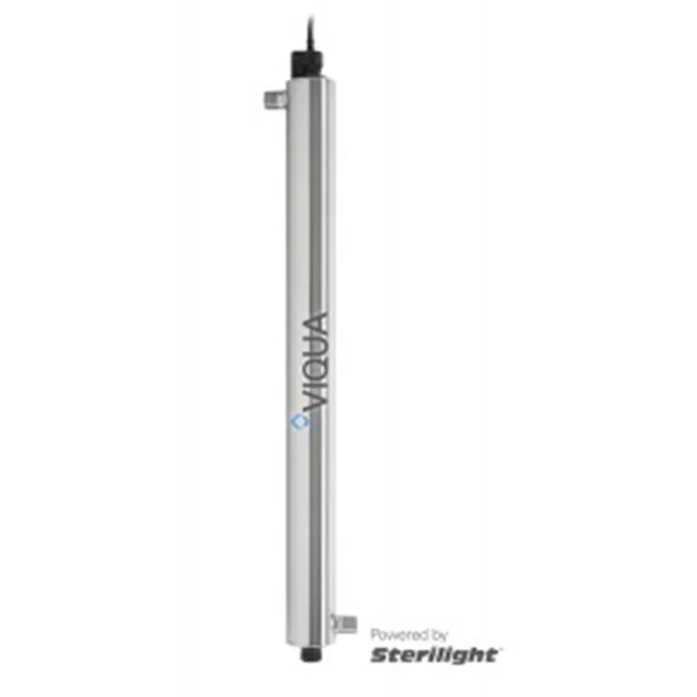 <table id="tablepress-100" class="tablepress tablepress-id-100 small-table">
<tbody class="row-hover">
<tr class="row-1 odd">
<td class="column-1">Flow Rate (30mJ/cm2)</td>
<td class="column-2">34 GPM</td>
</tr>
<tr class="row-2 even">
<td class="column-1">Connection</td>
<td class="column-2">1 ½” MNPT</td>
</tr>
<tr class="row-3 odd">
<td class="column-1">Lamp</td>
<td class="column-2"><strong>S950RL-HO</strong></td>
</tr>
<tr class="row-4 even">
<td class="column-1">Quartz</td>
<td class="column-2"><strong>QSO-950</strong></td>
</tr>
<tr class="row-5 odd">
<td class="column-1">Controller</td>
<td class="column-2"><strong>BA-ICE-C</strong></td>
</tr>
<tr class="row-6 even">
<td class="column-1">Chamber</td>
<td class="column-2">304 SS</td>
</tr>
<tr class="row-7 odd">
<td class="column-1">Dimensions</td>
<td class="column-2">45″ x 3.5″</td>
</tr>
<tr class="row-8 even">
<td class="column-1">Weight</td>
<td class="column-2">29 lbs.</td>
</tr>
<tr class="row-9 odd">
<td class="column-1">Power consumption</td>
<td class="column-2">95 W</td>
</tr>
<tr class="row-10 even">
<td class="column-1">Power supply</td>
<td class="column-2">100-240V 50/60Hz</td>
</tr>
</tbody>
</table>